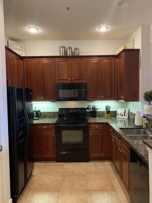 Fridge, microwave, oven, stovetop - Breathtaking Oceanfront Condo (Palm Coast)