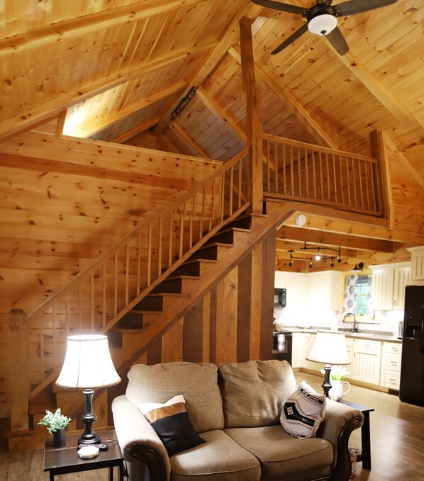 Smart TV, fireplace, DVD player