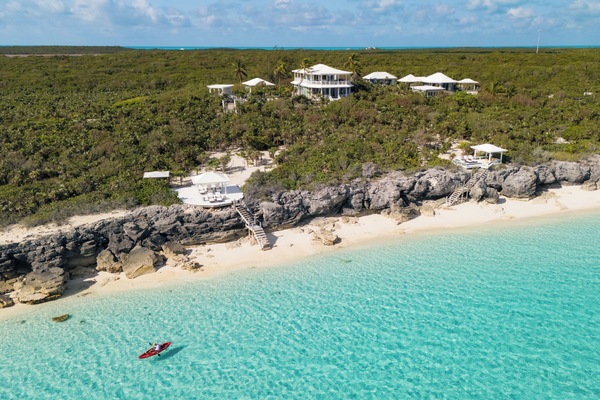 Private estate with 1,000 feet of continuous beachfront & private beach access