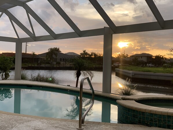 Outdoor pool, a heated pool