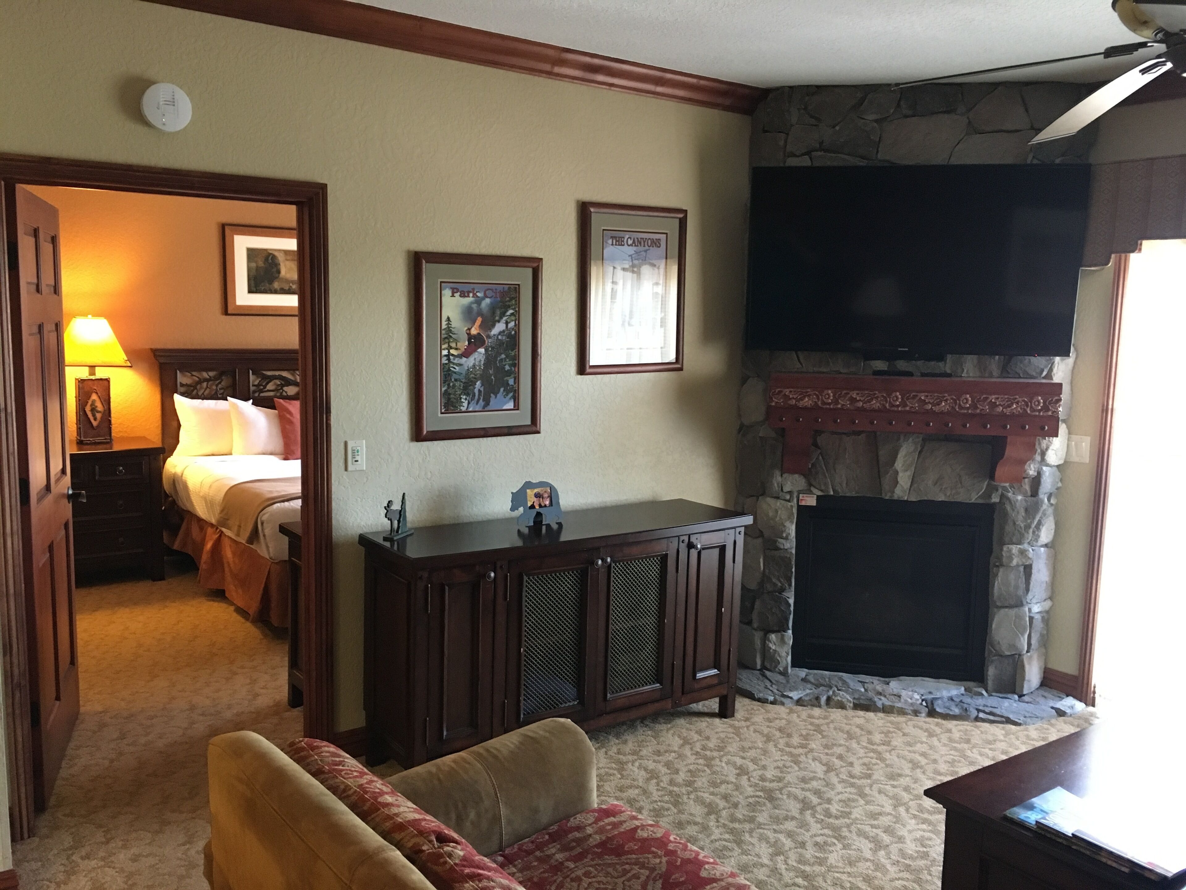 TV, fireplace, DVD player, ping pong