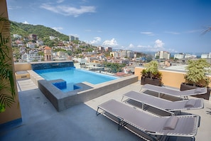 Pool - Beautiful condo on Aguacate street 1BD Condo for rent in Old Town, Puerto valla (Puerto Vallarta)