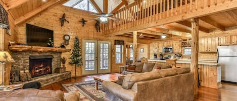 Fernseher, Kamin, Netflix, DVD-Player