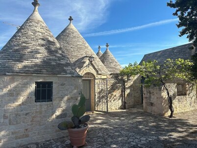 Luxury Family Trullo with Large Private Pool, Garden, Pizza Oven & BBQ (180m2)