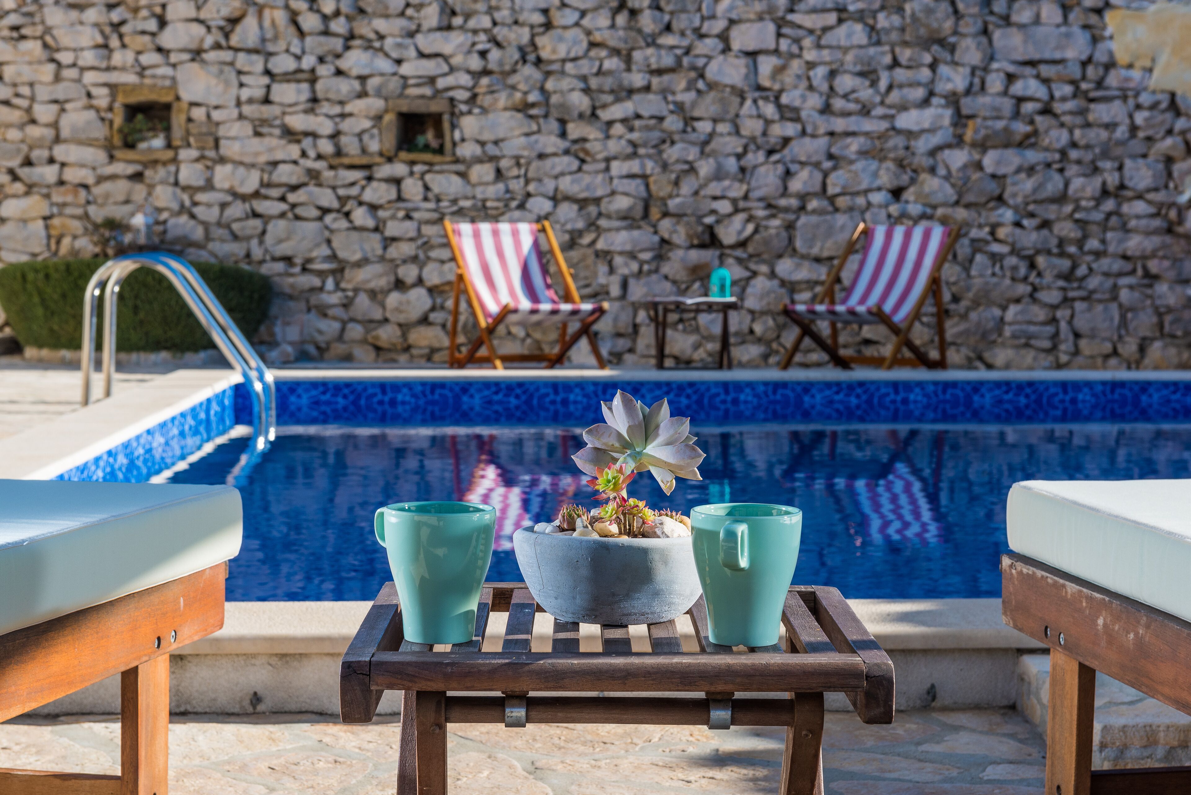 Piscine extérieure, piscine chauffée