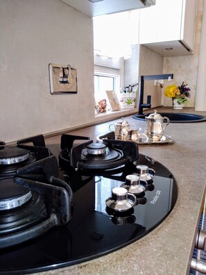 Fridge, oven, stovetop, dishwasher