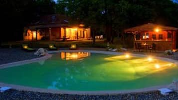 A heated pool
