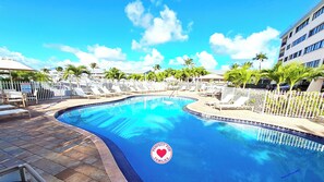 Outdoor pool, a heated pool