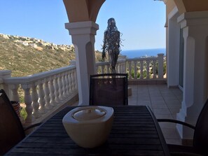 Outdoor dining - Three Bedroom Luxury Detached Villa, Stunning Views, Private Pool and Terraces (Moraira)