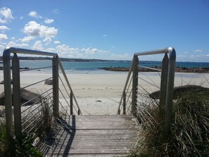 Playa en los alrededores y camastros 