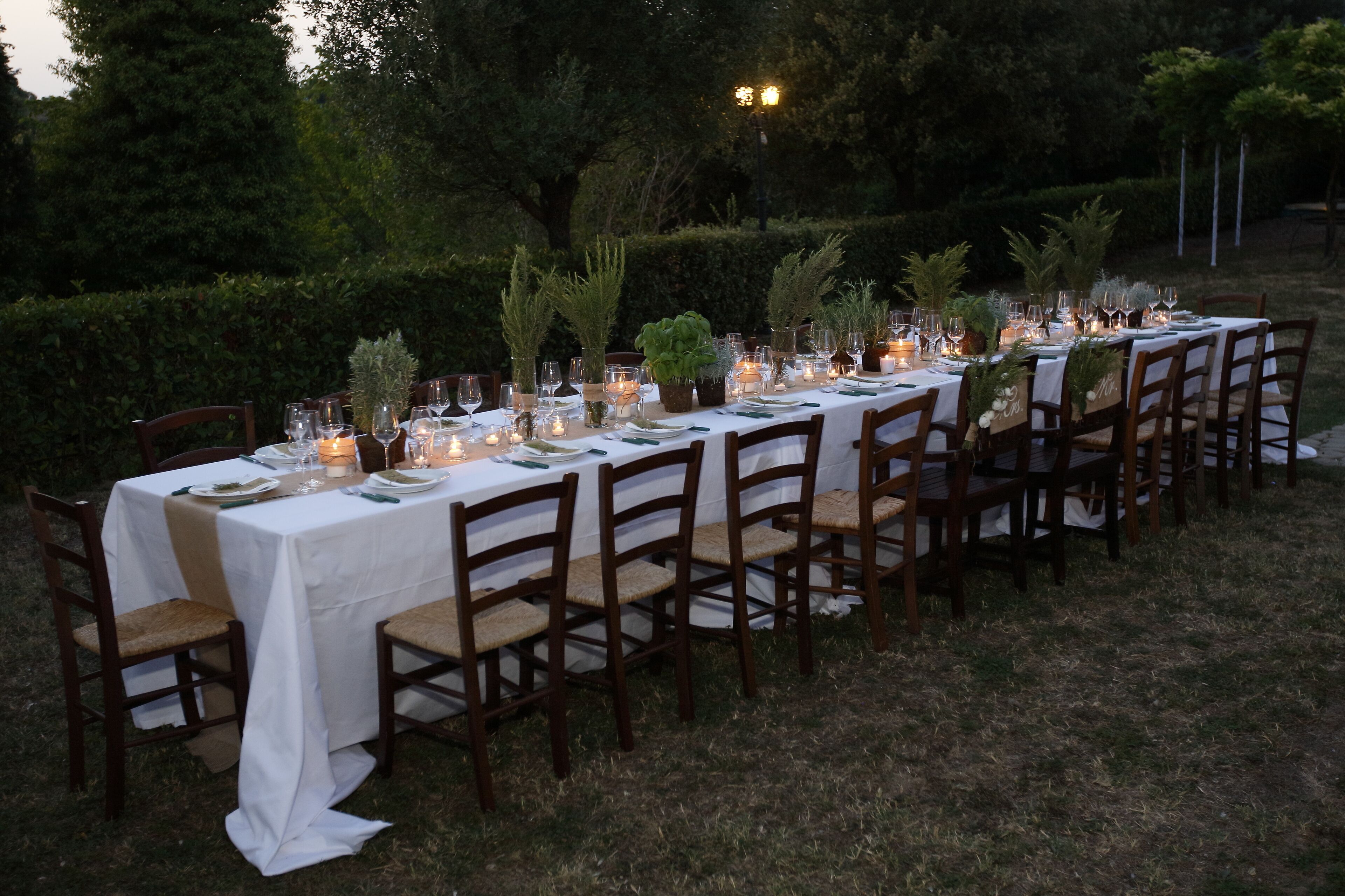 Area per ricevimenti all'aperto