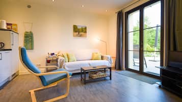 Télévision, lecteur de DVD, table de tennis de table