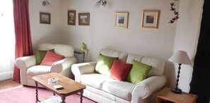 TV, fireplace, DVD player, books