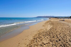 Beach nearby, beach towels - Family Beachfront Villa w/Private Pool & Play Area (Rethymno)