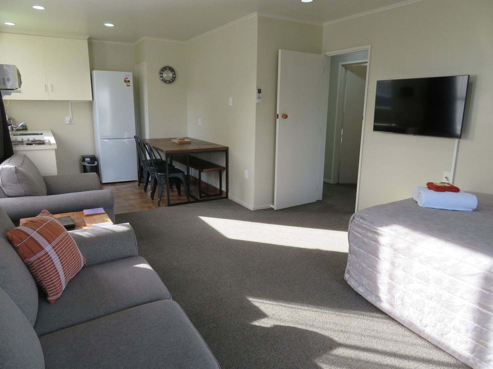 Premium bedding, pillowtop beds, iron/ironing board, free WiFi