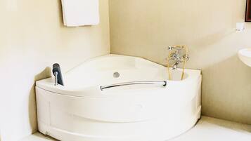 Hair dryer, towels