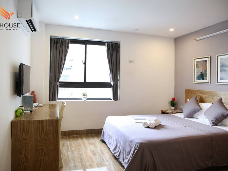 Desk, laptop workspace, iron/ironing board (on request), WiFi (free)