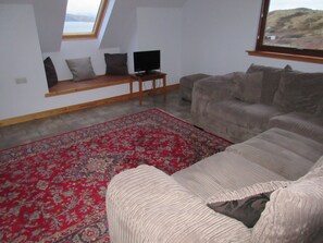 Télévision, lecteur de DVD, livres, chaîne hi-fi