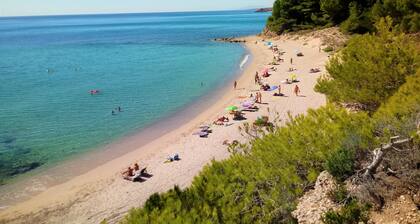 Belle villa prÚs de la plage. Grand jardin, piscine privée clÎturée, barbecue.