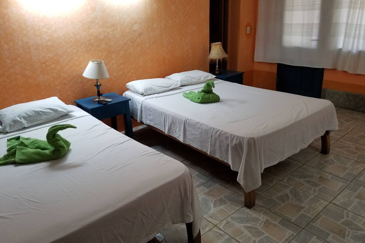 Classic Double Room, 2 Double Beds, Accessible, Non Smoking | Minibar, iron/ironing board, rollaway beds, bed sheets