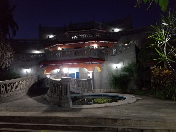 Front of property – evening/night