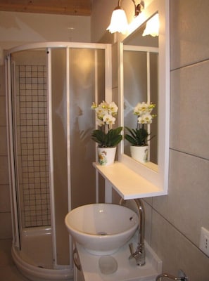 Dusche, Haartrockner, Bidet