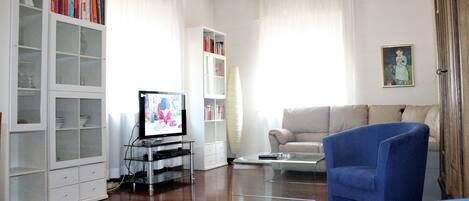 Televisión, reproductor de DVD, biblioteca de música, videoteca