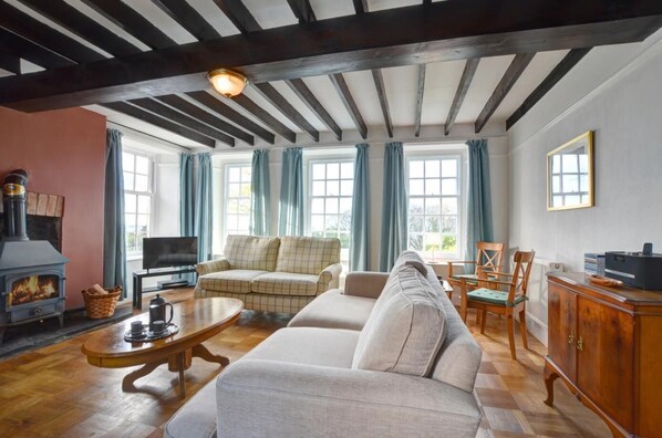 Smart TV, fireplace, Netflix, DVD player