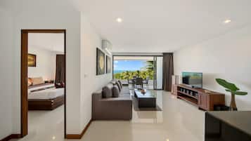 1-Bedroom Apartment | Ruang tamu | TV skrin rata