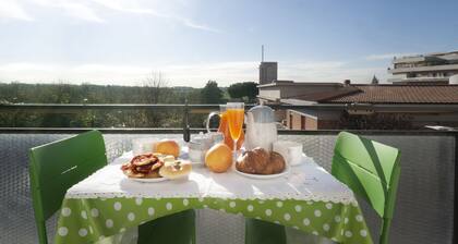Central, next to the Metro, overlooking the famous Appia Antica Park