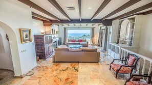 Living area - Luxury Sea View Villa with Private Pool – Walk to Mijas Pueblo (Mijas)
