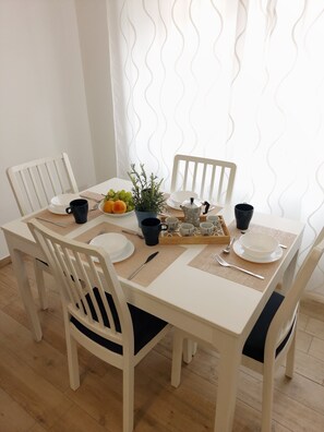 Dining - Stylish Family Apartment with Living Area, Balcony & Sea View (Maiori)