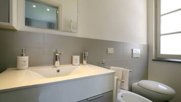 Family Apartment, 2 Bedrooms | Bathroom | Shower, rainfall showerhead, free toiletries, hair dryer