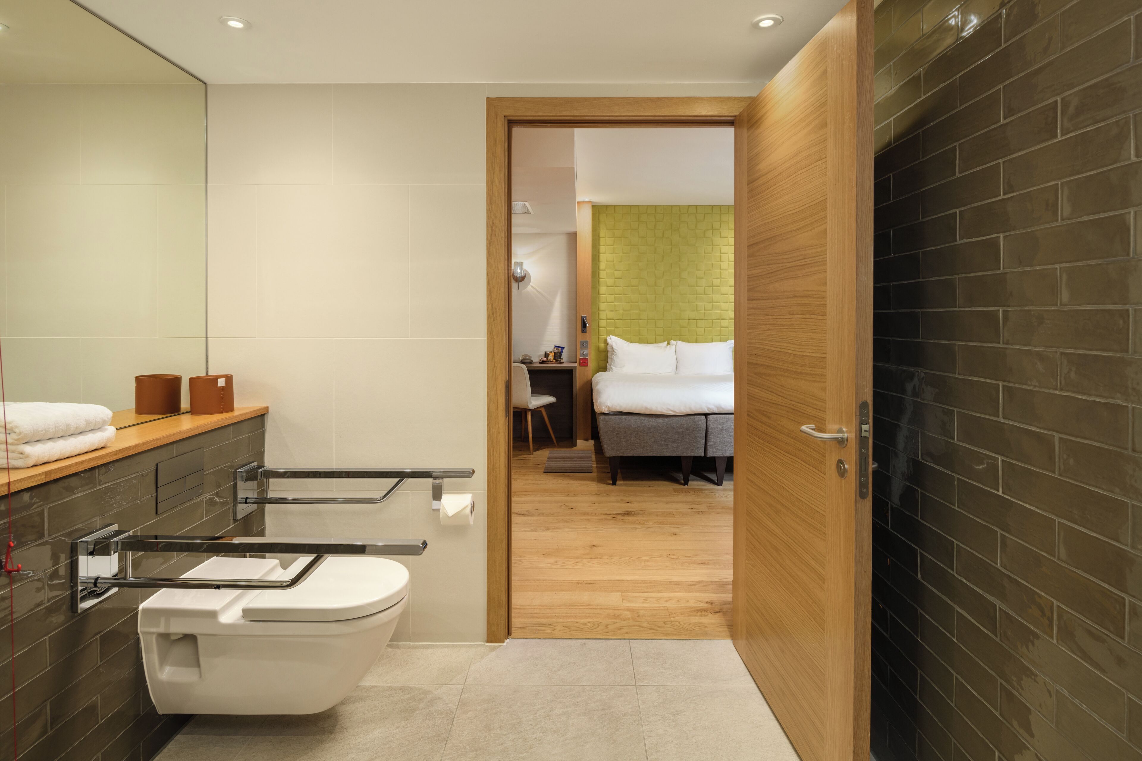 room, accessible (wheelchair friendly) | bathroom | shower, designer toiletries, hair dryer, bathrobes