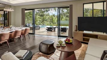 Junior Villa, Multiple Beds, Private Pool (Presidential) | Premium bedding, in-room safe, desk, laptop workspace