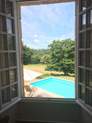 Outdoor pool - Les Belles Granges (Beautiful Barns) - Huge skies, perfect peace, vacation bliss (Monpazier)