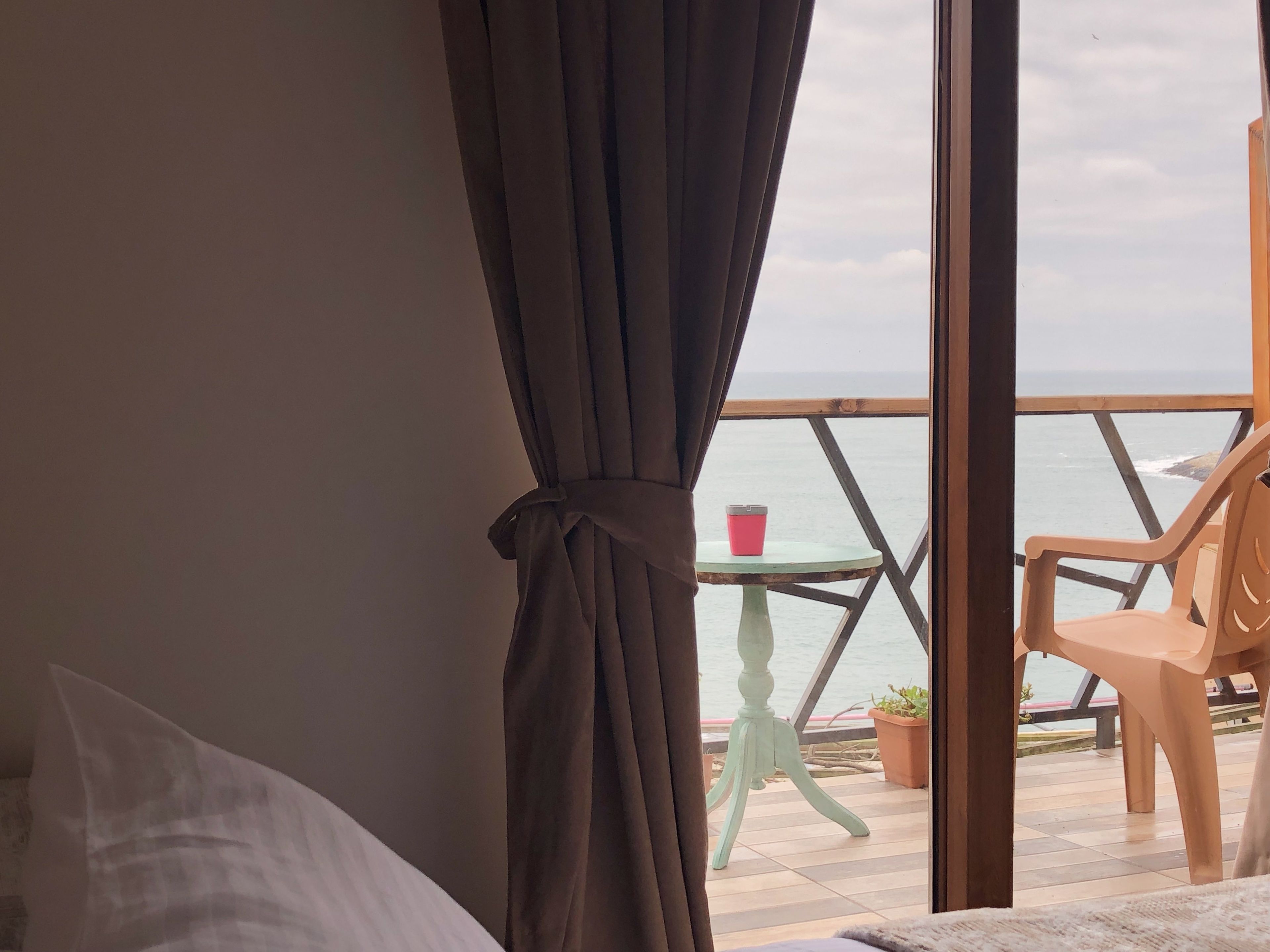 浪漫双人房, 海景 | 埃及棉床单、高档床上用品、羽绒被、客房内保险箱