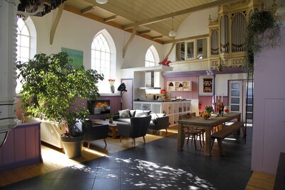 Not just any holiday home -but a small church with atmosphere, space and comfort