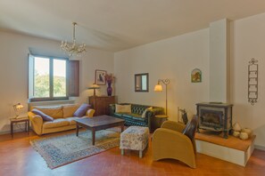 Télévision, cheminée, lecteur de DVD, table de tennis de table