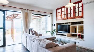 Smart TV, caminetto, videogiochi, lettore DVD