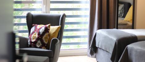 Tavanomainen studiosviitti (5) | Silitysrauta/-lauta, ilmainen Wi-Fi, vuodevaatteet