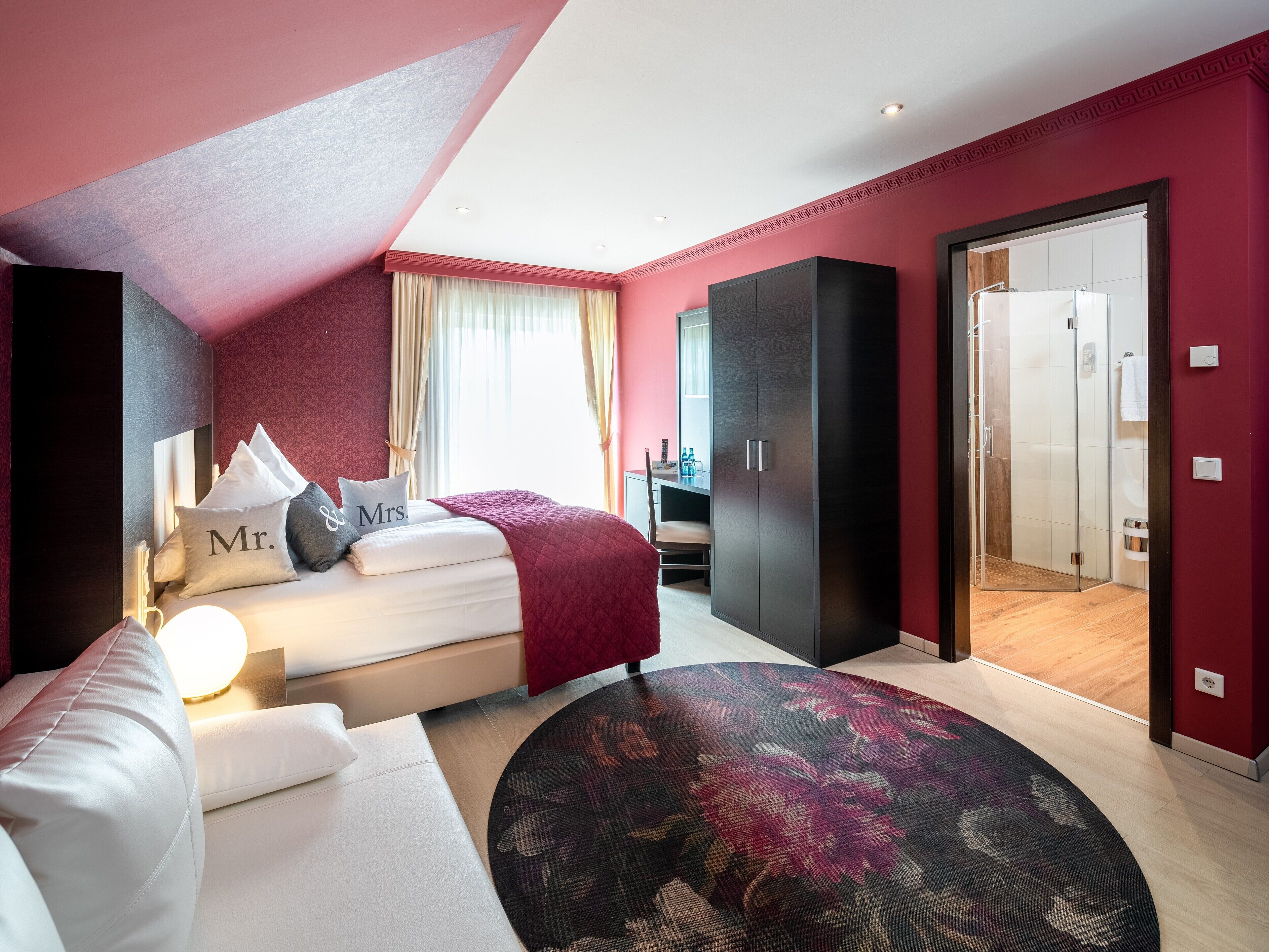 desk, laptop workspace, blackout curtains, soundproofing