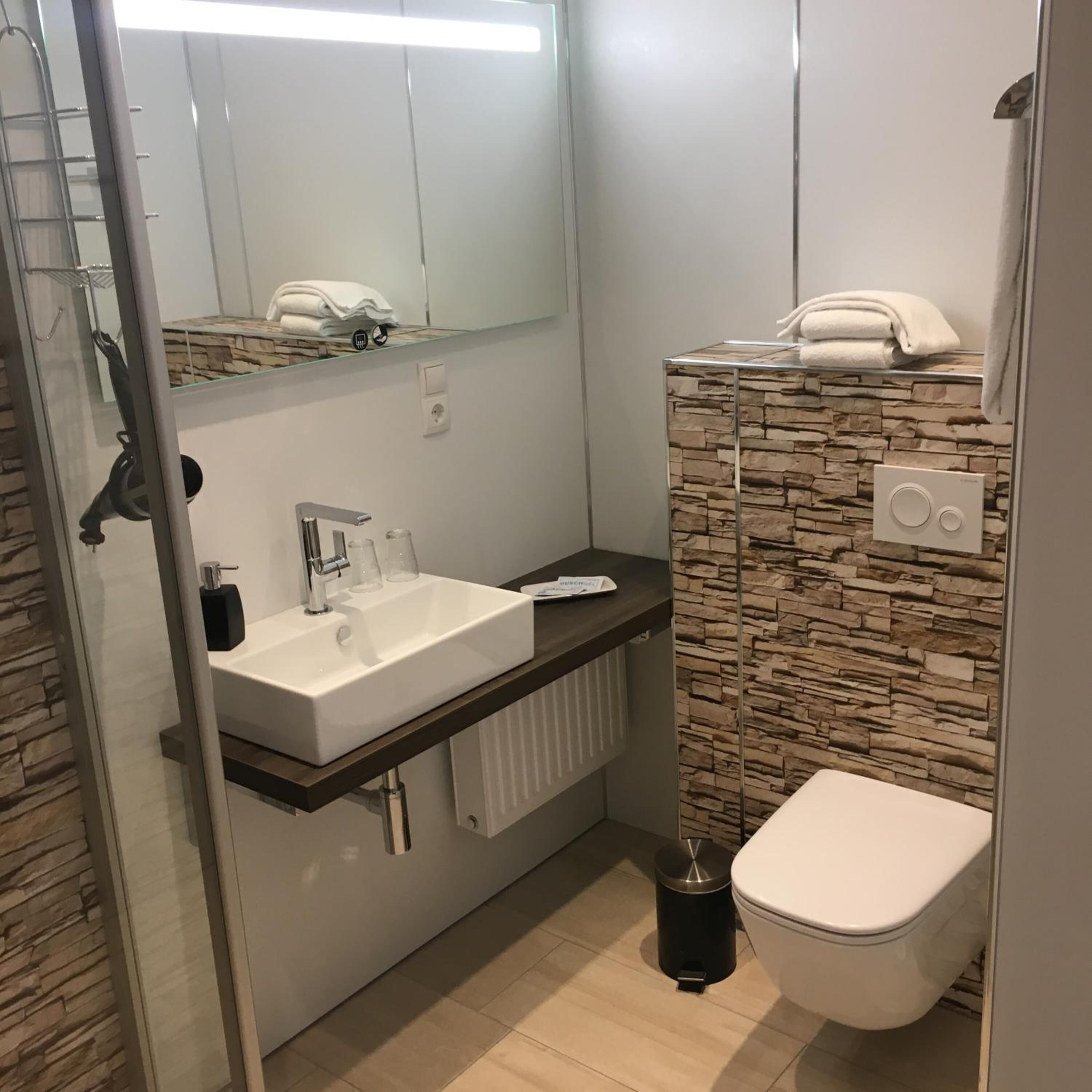 free toiletries, hair dryer, towels, soap