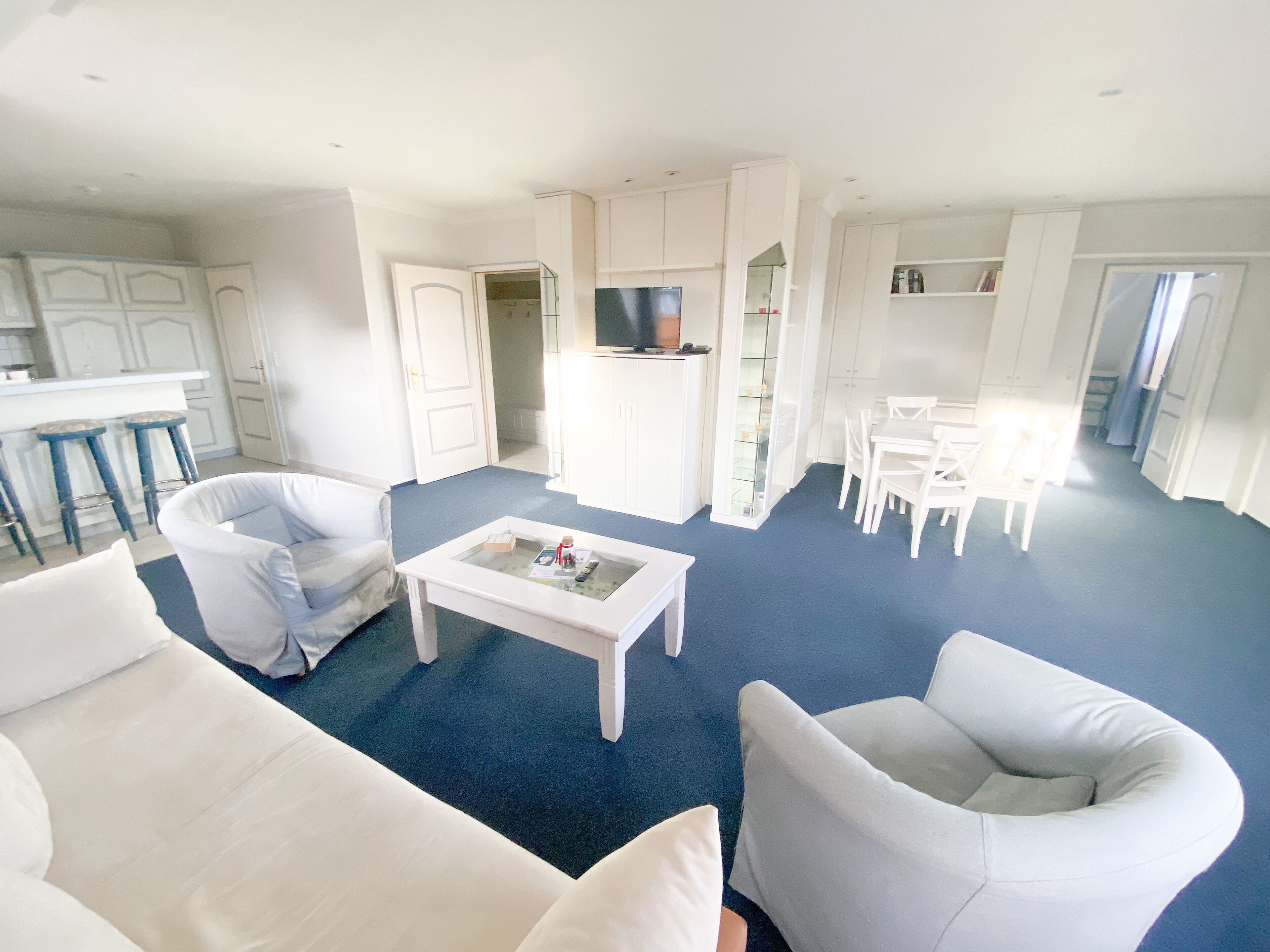 basic condo | living area | flat-screen tv