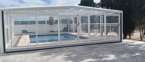 Indoor pool, outdoor pool