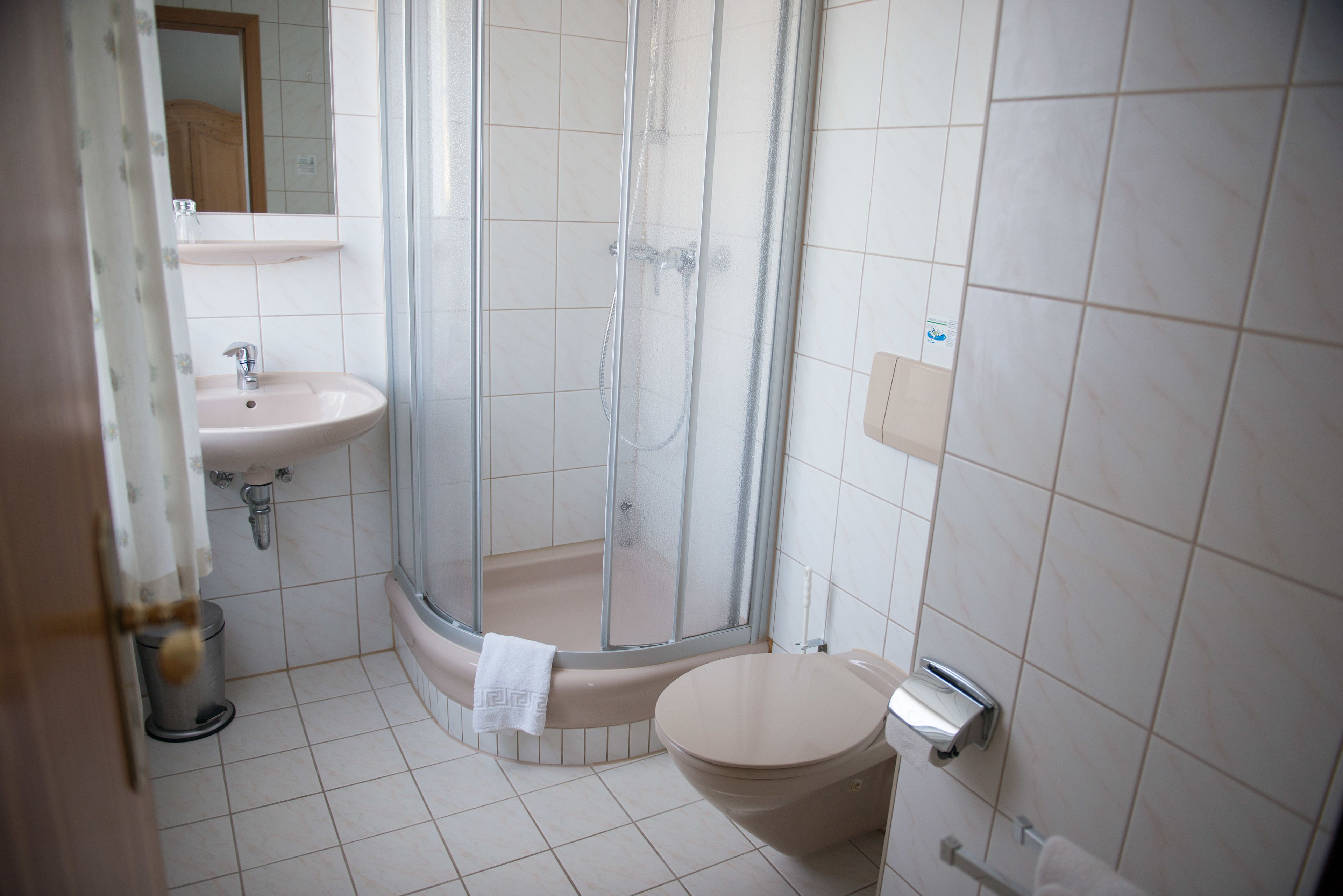 Doppelzimmer | Badezimmer | Dusche, Haartrockner, Handtücher