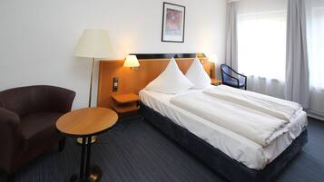 Comfort-dobbeltværelse - eget badeværelse (Berghof) | 1 soveværelse, skrivebord, mørklægningsgardiner, gratis Wi-Fi