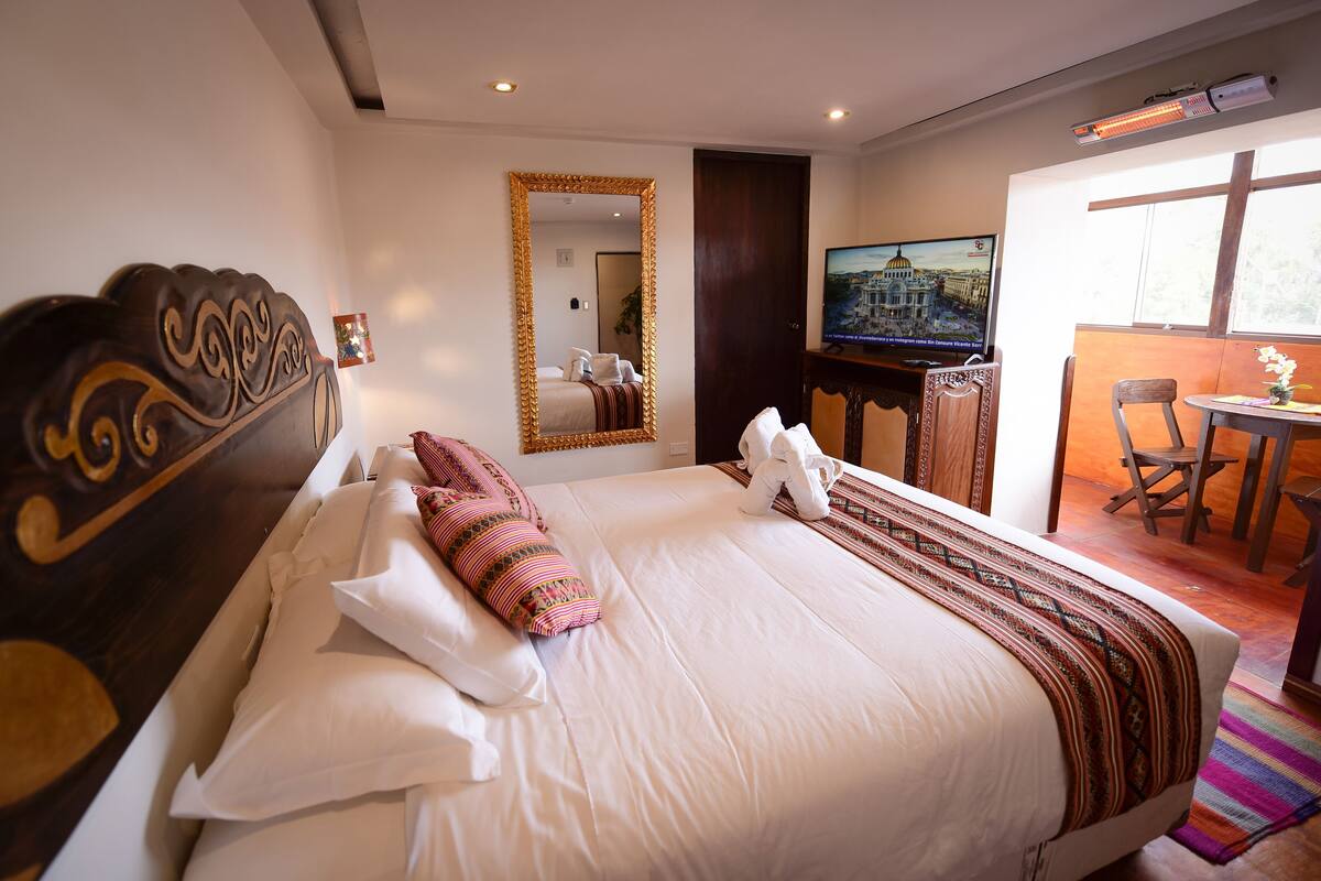 classic double room, 1 queen bed, private bathroom | in-room safe, desk, blackout curtains, iron/ironing board