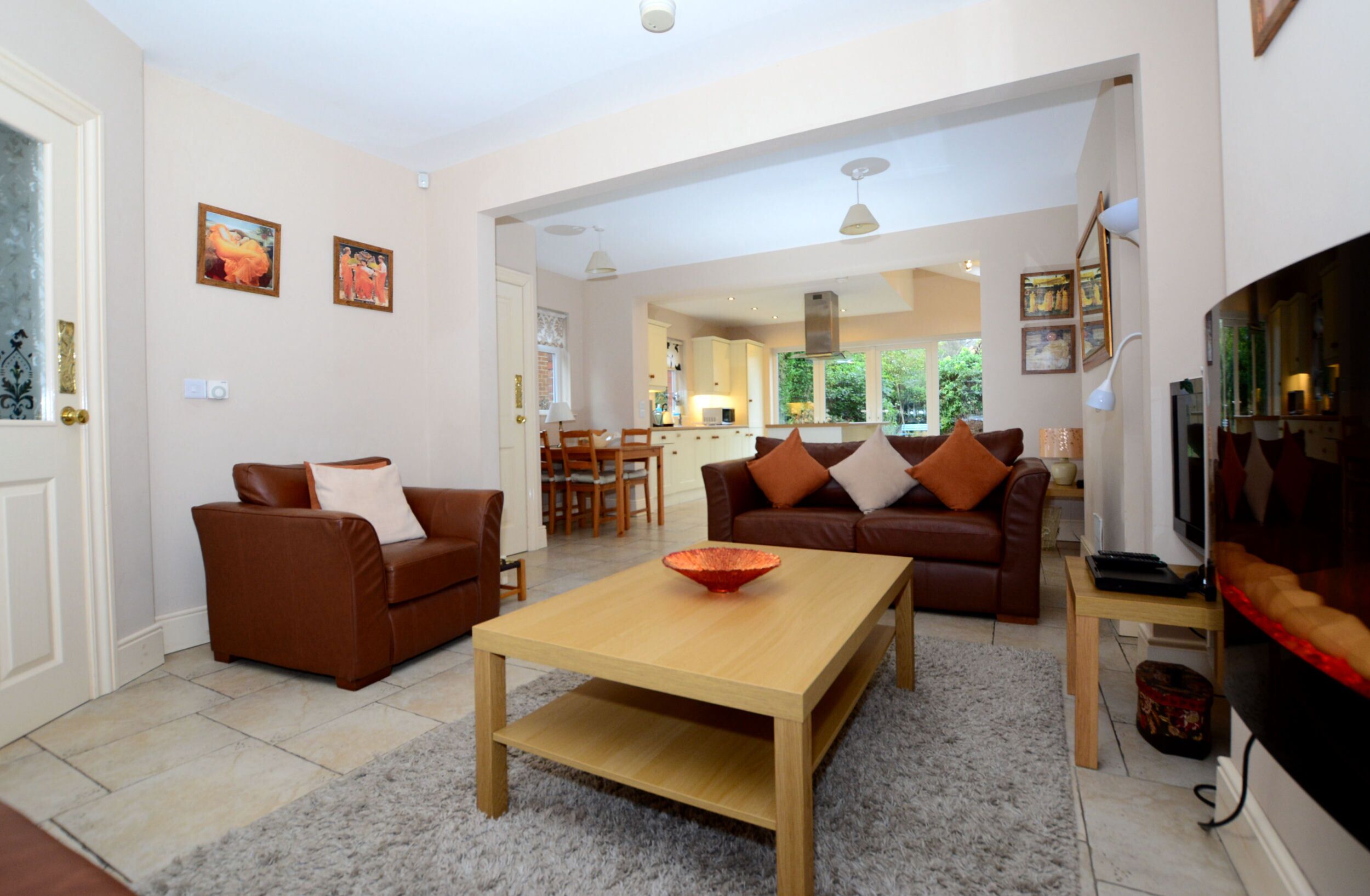 Smart TV, DVD player, books, music library