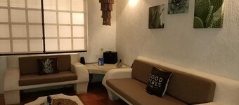 Accommodation decorated in rustic farmhouse style offers harmony and comfort.